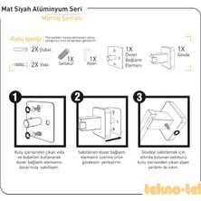 Teknotel  Tuvalet Kağıtlık Mat Siyah MG494