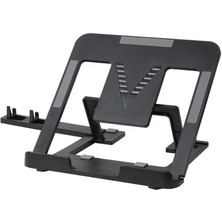 Laptop Macbook Stand Telefon Standlı Ayarlanabilir Kademeli Stand Siyah