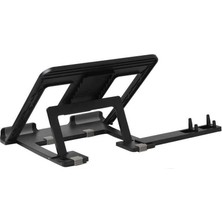 Laptop Macbook Stand Telefon Standlı Ayarlanabilir Kademeli Stand Siyah