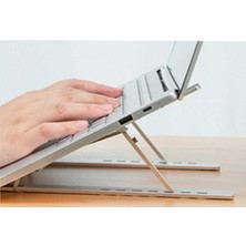 Laptop Stand Macbook Notebook 7 Kademeli Ayarlanabilir Gümüş