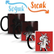 Baskı Dükkanı Zombies Vs Unicorns Zombie Unicorn Sihirli Kupa Bardak Porselen