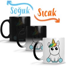 Baskı Dükkanı Bebek Unicorn Sihirli Kupa Bardak Porselen