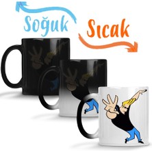 Baskı Dükkanı Johnny Bravo Sihirli Kupa Bardak Porselen