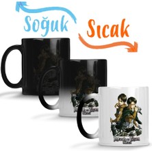 Baskı Dükkanı Attack On Titan Shingeki No Kyojin Sihirli Kupa Bardak Porselen