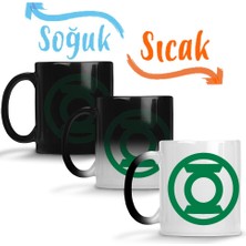 Baskı Dükkanı Green Lantern Sihirli Kupa Bardak Porselen