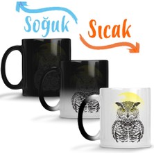 Baskı Dükkanı Güneşin Doğuşu Baykuş Sihirli Kupa Bardak Porselen