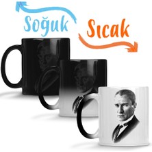 Baskı Dükkanı Mustafa Kemal Atatürk Sihirli Kupa Bardak Porselen