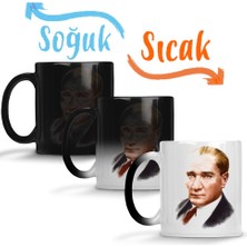 Baskı Dükkanı Mustafa Kemal Atatürk 01 Sihirli Kupa Bardak Porselen