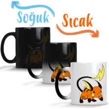 Baskı Dükkanı Pokemon Go Pikachu Raichu Sihirli Kupa Bardak Porselen