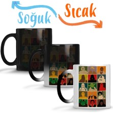 Baskı Dükkanı Star Wars Personagens Sihirli Kupa Bardak Porselen