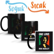 Baskı Dükkanı Bob Marley 002 Sihirli Kupa Bardak Porselen