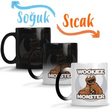 Baskı Dükkanı Wookiee Monster Kurabiye Canavarı Sihirli Kupa Bardak Porselen