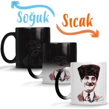 Baskı Dükkanı Mustafa Kemal Atatürk 04 Sihirli Kupa Bardak Porselen