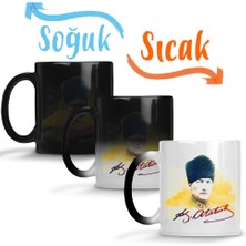 Baskı Dükkanı Mustafa Kemal Atatürk 08 Sihirli Kupa Bardak Porselen