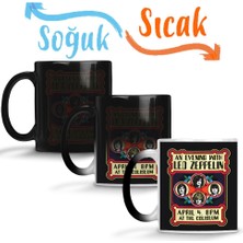 Baskı Dükkanı LED Zeppelin Banda Sihirli Kupa Bardak Porselen