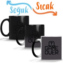 Baskı Dükkanı Blusa Game Over Sihirli Kupa Bardak Porselen
