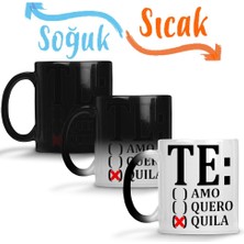 Baskı Dükkanı Tekila Sihirli Kupa Bardak Porselen