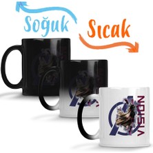 Baskı Dükkanı Avangers Vision Sihirli Kupa Bardak Porselen