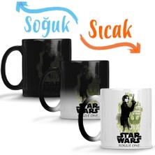 Baskı Dükkanı Jyn Erso Star Wars Rougue One Sihirli Kupa Bardak Porselen