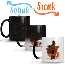 Baskı Dükkanı Shingeki No Kyojin (Ataque Dos Titas) Sihirli Kupa Bardak Porselen