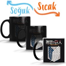 Baskı Dükkanı Attack On Titan Sihirli Kupa Bardak Porselen