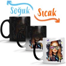 Baskı Dükkanı Pop Müzik Sihirli Kupa Bardak Porselen