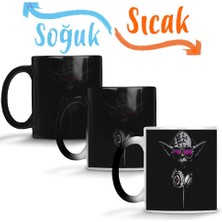 Baskı Dükkanı Star Wars Yoda Sihirli Kupa Bardak Porselen