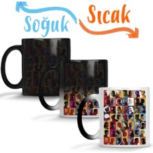 Baskı Dükkanı Marvel Portrait Sihirli Kupa Bardak Porselen