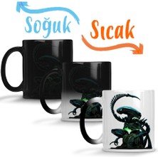 Baskı Dükkanı Alien Sihirli Kupa Bardak Porselen