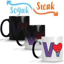 Baskı Dükkanı Bts Meets BT21 V Sihirli Kupa Bardak Porselen