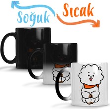 Baskı Dükkanı Bts BT21 Rj Sihirli Kupa Bardak Porselen