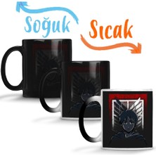 Baskı Dükkanı Attack On Titan Human Hope Sihirli Kupa Bardak Porselen