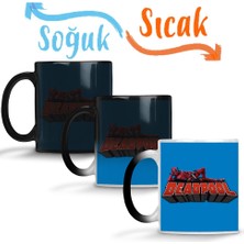 Baskı Dükkanı Deadpool 02 Sihirli Kupa Bardak Porselen