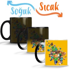 Baskı Dükkanı Minecraft Creeper Sihirli Kupa Bardak Porselen