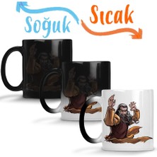 Baskı Dükkanı Ghost Face Killer Sihirli Kupa Bardak Porselen