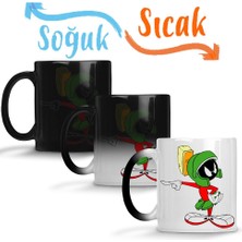 Baskı Dükkanı Looney Tunes Marvin The Martian Sihirli Kupa Bardak Porselen