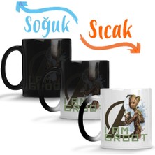 Baskı Dükkanı Avengers I Am Groot Sihirli Kupa Bardak Porselen