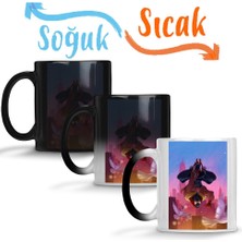 Baskı Dükkanı Spider Man Miles Sihirli Kupa Bardak Porselen