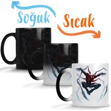 Baskı Dükkanı Spider Man Sihirli Kupa Bardak Porselen