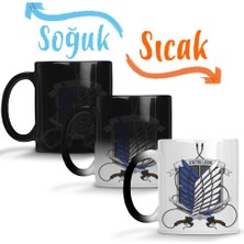 Baskı Dükkanı Attack On Titan Scoutıng Legıon Sihirli Kupa Bardak Porselen