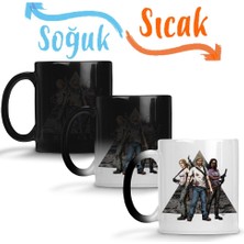 Baskı Dükkanı Walking Dead Trinity Sihirli Kupa Bardak Porselen