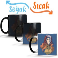 Baskı Dükkanı Rogue x Men Sihirli Kupa Bardak Porselen