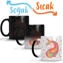 Baskı Dükkanı Unicorn (2) Sihirli Kupa Bardak Porselen