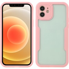 Hello-U Apple iPhone 12 Için Pet Ekran Koruyucu + Akrilik Arka Panel + Tpu Çerçeve Düşmeye Dayanıklı Koruyucu Kılıf - Pembe  (Yurt Dışından)