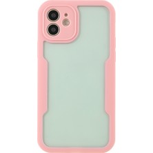 Hello-U Apple iPhone 12 Için Pet Ekran Koruyucu + Akrilik Arka Panel + Tpu Çerçeve Düşmeye Dayanıklı Koruyucu Kılıf - Pembe  (Yurt Dışından)