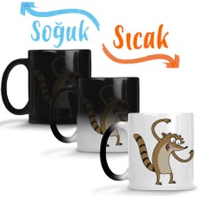 Baskı Dükkanı Regular Show Rickboy Sihirli Kupa Bardak Porselen