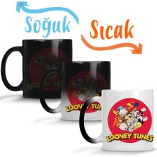 Baskı Dükkanı Looney Tunes Sihirli Kupa Bardak Porselen