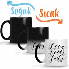 Baskı Dükkanı Love Never Fails 02 Sihirli Kupa Bardak Porselen