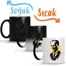 Baskı Dükkanı Mustafa Kemal Atatürk Sihirli Kupa Bardak Porselen