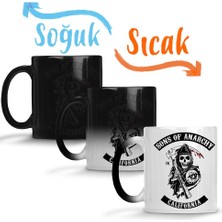 Baskı Dükkanı Sons Of Anarchy Logo Sihirli Kupa Bardak Porselen